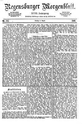 Regensburger Morgenblatt Samstag 12. August 1865