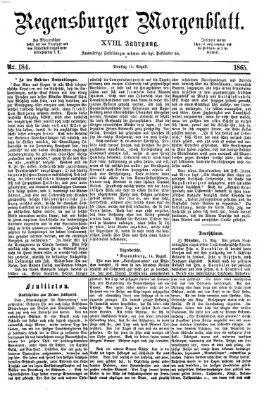 Regensburger Morgenblatt Dienstag 15. August 1865