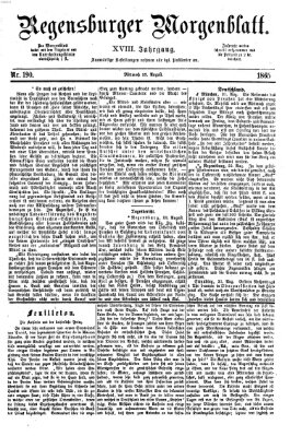 Regensburger Morgenblatt Mittwoch 23. August 1865