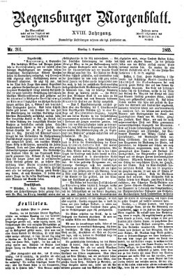 Regensburger Morgenblatt Dienstag 5. September 1865