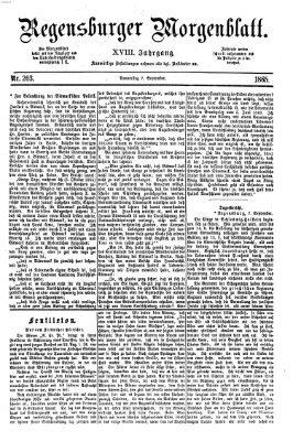 Regensburger Morgenblatt Donnerstag 7. September 1865