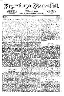 Regensburger Morgenblatt Freitag 8. September 1865