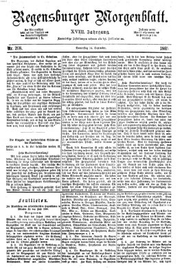 Regensburger Morgenblatt Donnerstag 14. September 1865