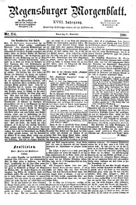 Regensburger Morgenblatt Donnerstag 21. September 1865