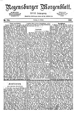 Regensburger Morgenblatt Samstag 14. Oktober 1865