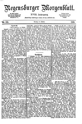 Regensburger Morgenblatt Sonntag 15. Oktober 1865