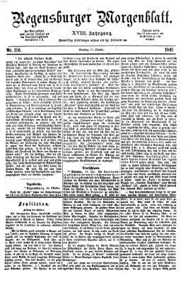 Regensburger Morgenblatt Dienstag 17. Oktober 1865