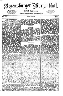 Regensburger Morgenblatt Sonntag 22. Oktober 1865