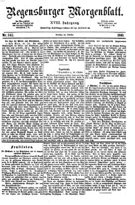 Regensburger Morgenblatt Dienstag 24. Oktober 1865