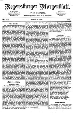 Regensburger Morgenblatt Donnerstag 26. Oktober 1865