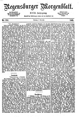 Regensburger Morgenblatt Sonntag 5. November 1865