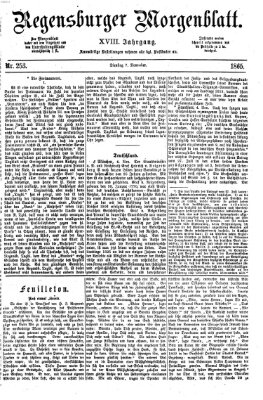 Regensburger Morgenblatt Dienstag 7. November 1865