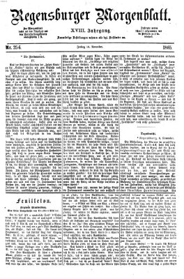 Regensburger Morgenblatt Freitag 10. November 1865