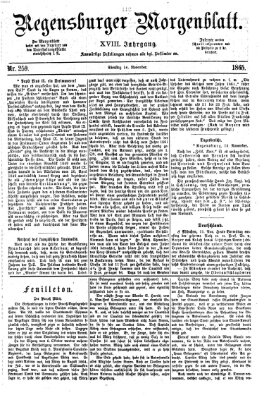 Regensburger Morgenblatt Dienstag 14. November 1865