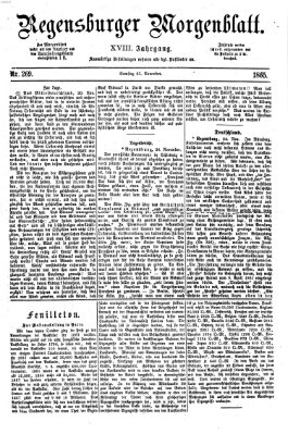 Regensburger Morgenblatt Samstag 25. November 1865