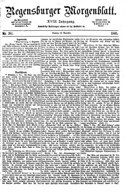 Regensburger Morgenblatt Sonntag 10. Dezember 1865