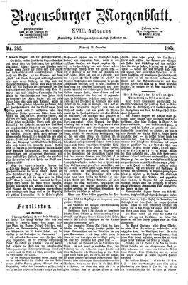 Regensburger Morgenblatt Mittwoch 13. Dezember 1865