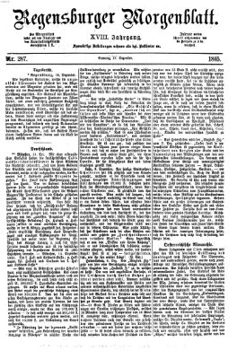 Regensburger Morgenblatt Sonntag 17. Dezember 1865