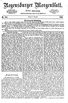 Regensburger Morgenblatt Dienstag 19. Dezember 1865