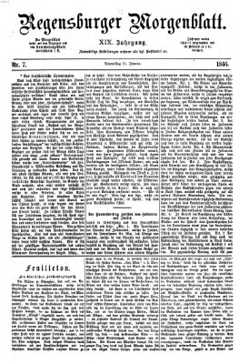 Regensburger Morgenblatt Donnerstag 11. Januar 1866