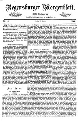 Regensburger Morgenblatt Freitag 19. Januar 1866