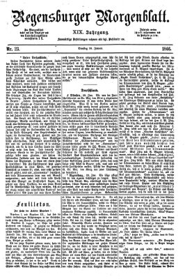 Regensburger Morgenblatt Dienstag 30. Januar 1866