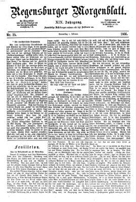 Regensburger Morgenblatt Donnerstag 1. Februar 1866