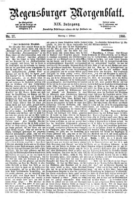 Regensburger Morgenblatt Sonntag 4. Februar 1866