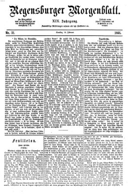 Regensburger Morgenblatt Samstag 10. Februar 1866