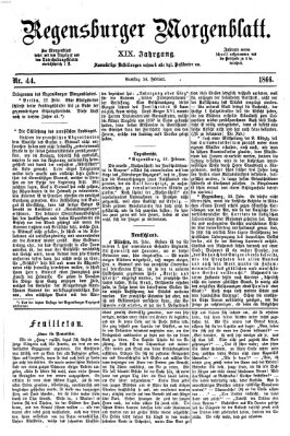 Regensburger Morgenblatt Samstag 24. Februar 1866