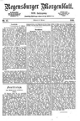 Regensburger Morgenblatt Mittwoch 28. Februar 1866