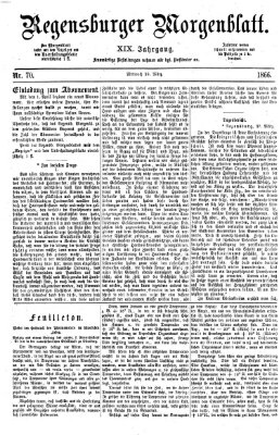 Regensburger Morgenblatt Mittwoch 28. März 1866