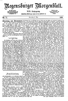 Regensburger Morgenblatt Donnerstag 29. März 1866