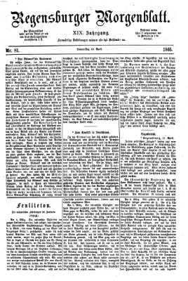 Regensburger Morgenblatt Donnerstag 12. April 1866