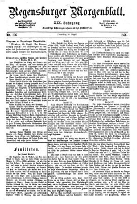 Regensburger Morgenblatt Donnerstag 30. August 1866