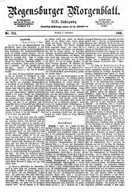 Regensburger Morgenblatt Samstag 8. September 1866