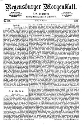 Regensburger Morgenblatt Dienstag 11. September 1866