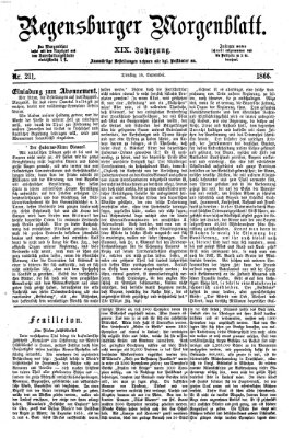 Regensburger Morgenblatt Dienstag 18. September 1866