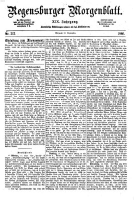 Regensburger Morgenblatt Mittwoch 19. September 1866