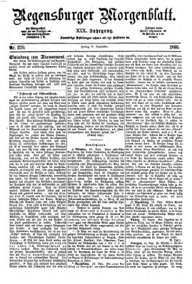 Regensburger Morgenblatt Freitag 28. September 1866