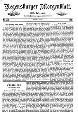 Regensburger Morgenblatt Mittwoch 3. Oktober 1866