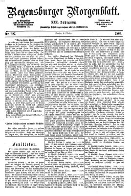 Regensburger Morgenblatt Samstag 6. Oktober 1866