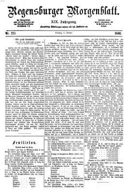 Regensburger Morgenblatt Samstag 13. Oktober 1866