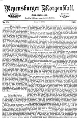 Regensburger Morgenblatt Sonntag 14. Oktober 1866