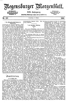 Regensburger Morgenblatt Donnerstag 18. Oktober 1866