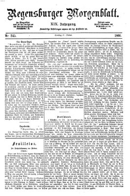 Regensburger Morgenblatt Samstag 27. Oktober 1866