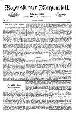 Regensburger Morgenblatt Samstag 17. November 1866