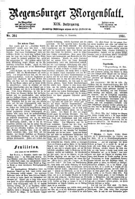 Regensburger Morgenblatt Dienstag 20. November 1866