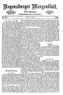 Regensburger Morgenblatt Samstag 1. Dezember 1866