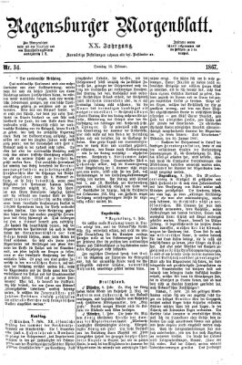 Regensburger Morgenblatt Sonntag 10. Februar 1867